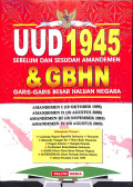 UUD 1945 sebelum dan sesudah amandemen dan GBHN garis-garis besar haluan negara tahun 2024 (cetakan ke 9, cover merah)