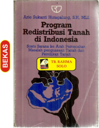 Program retribusi tanah di Indonesia : suatu sarana ke arah pemecahan masalah penguasaan tanah dan pemilik tanah