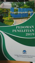 Pedoman penelitian  program pembiayaan penelitian tahun anggaran 2019